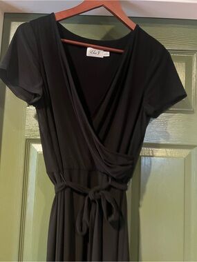 Black Wrap-Front Women’s Dress by Eliza J size large